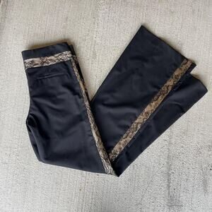 DEADSTOCK Vintage Y2K Diane Von Furstenberg Malcolm PantLow Rise Wool Silk Lace